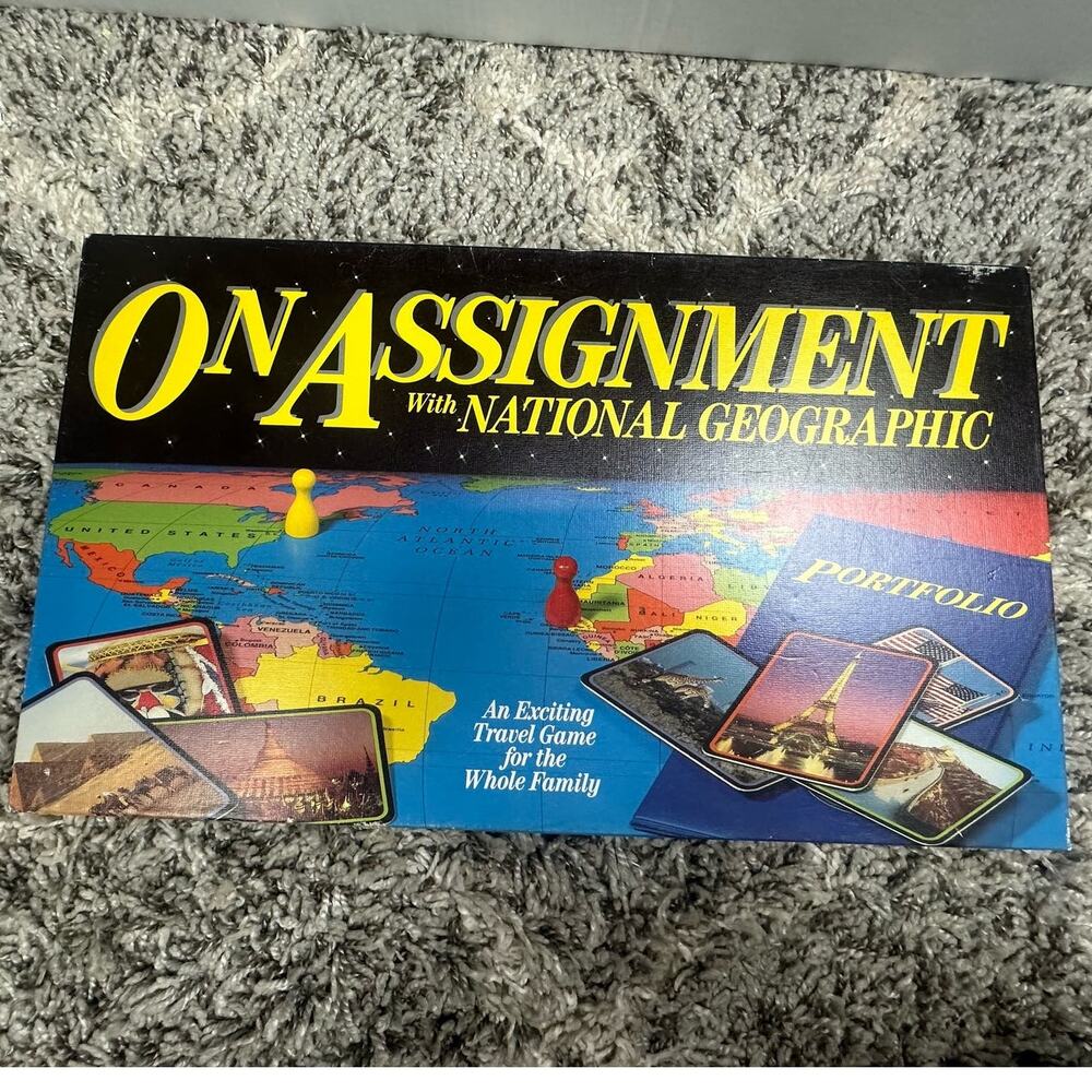 On Assignment With National Geographic Vintage 1990 Boardgame Board Game
